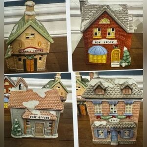 Set of 4 Americana Collectibles by National Decorations Village